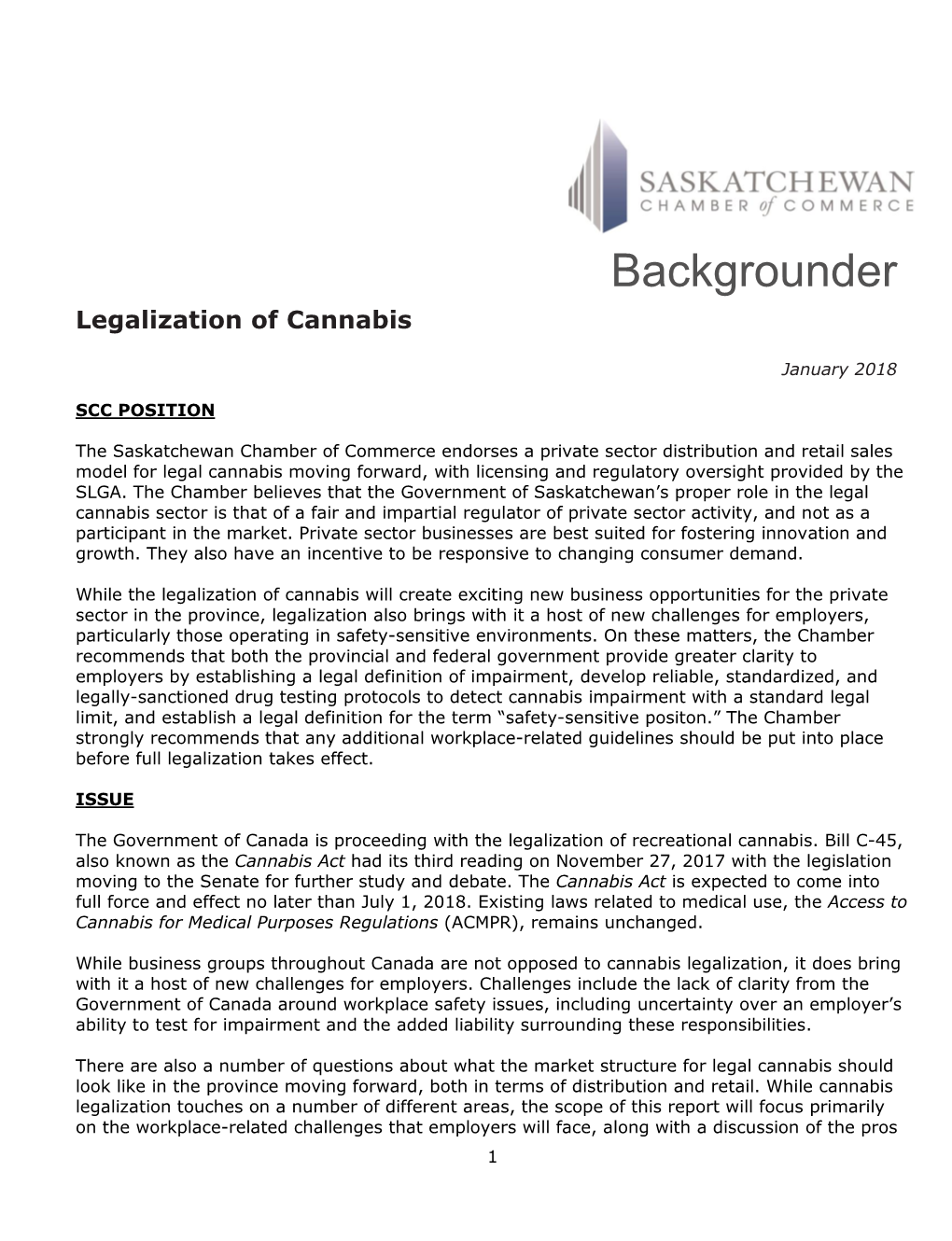 Legalization of Cannabis
