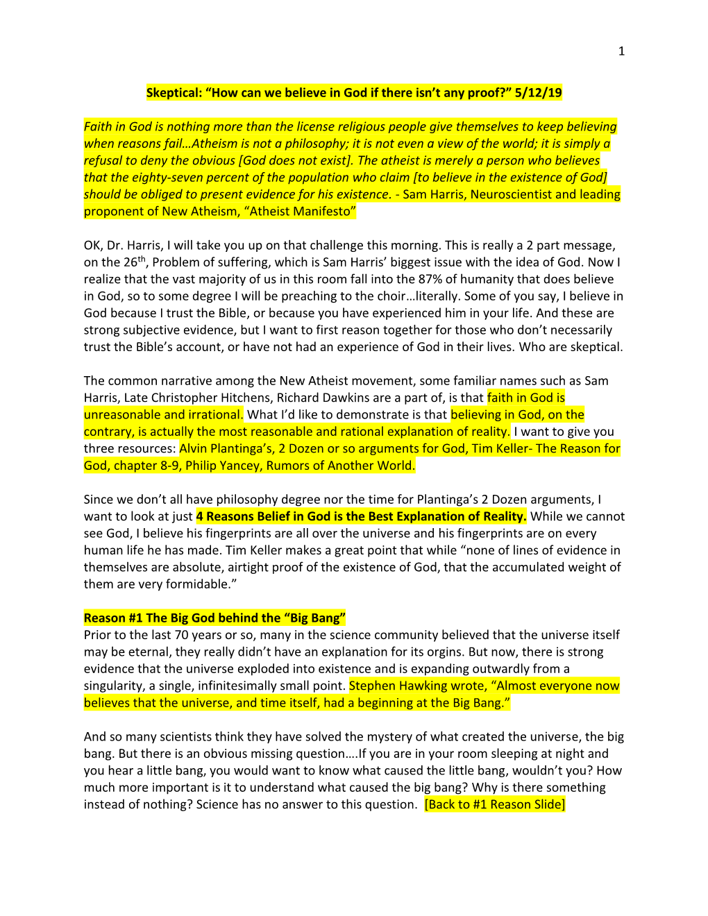 1 Skeptical: “How Can We Believe in God If There Isn't Any Proof?” 5/12