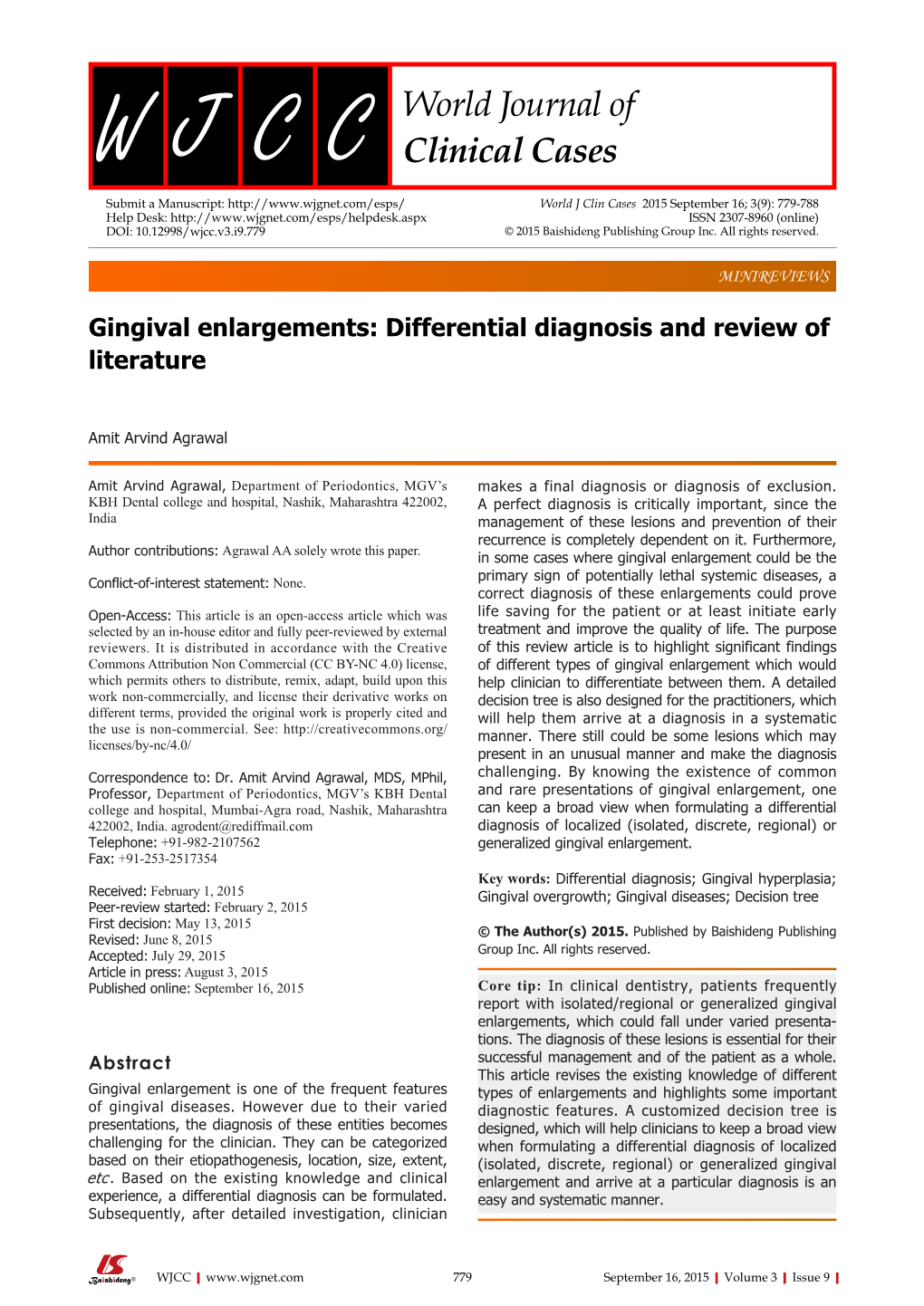 World Journal of Clinical Cases