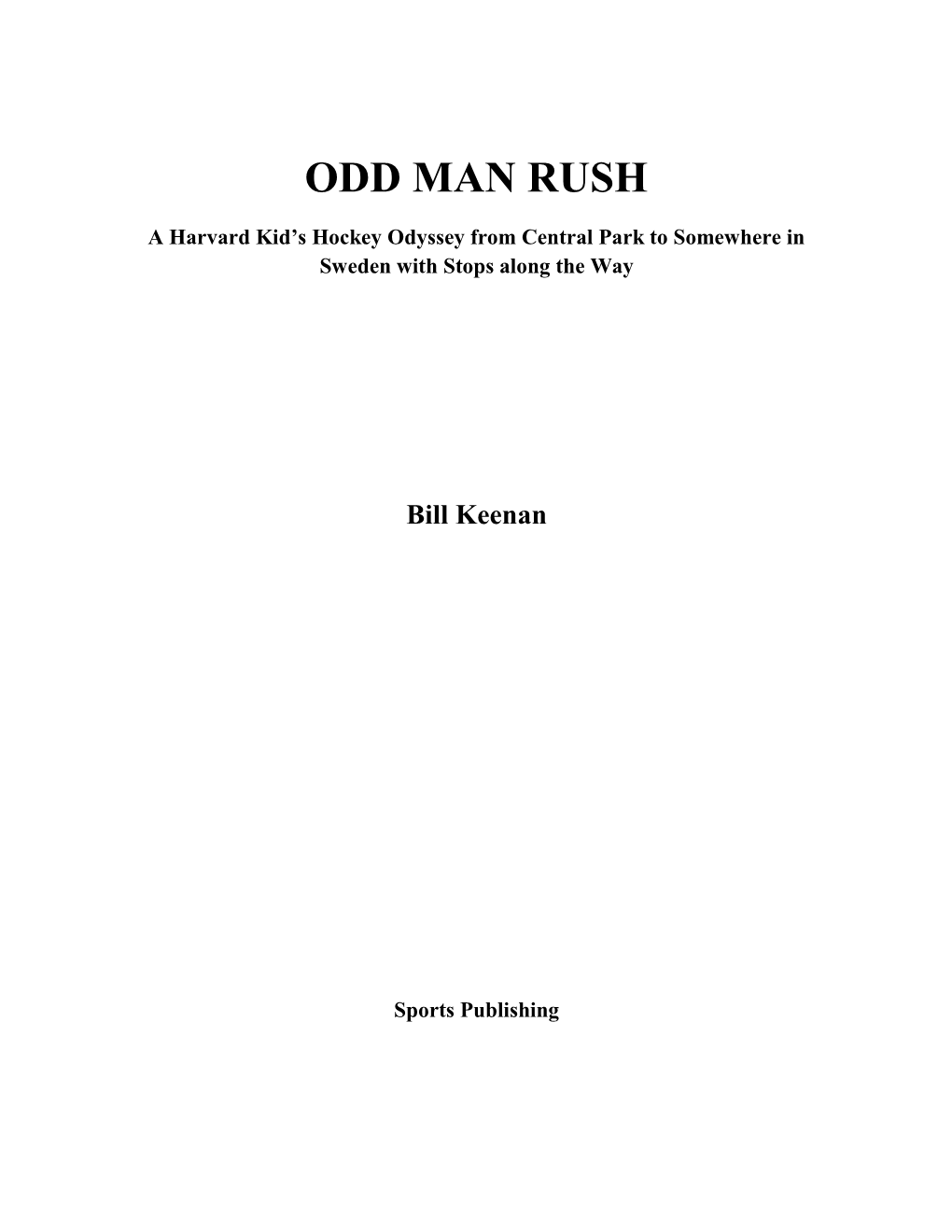 Odd Man Rush