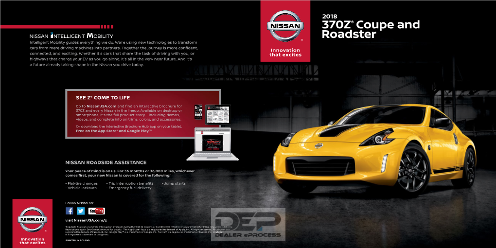 2018 370Z® Coupe and Roadster Intelligent Mobility Guides Everything We Do