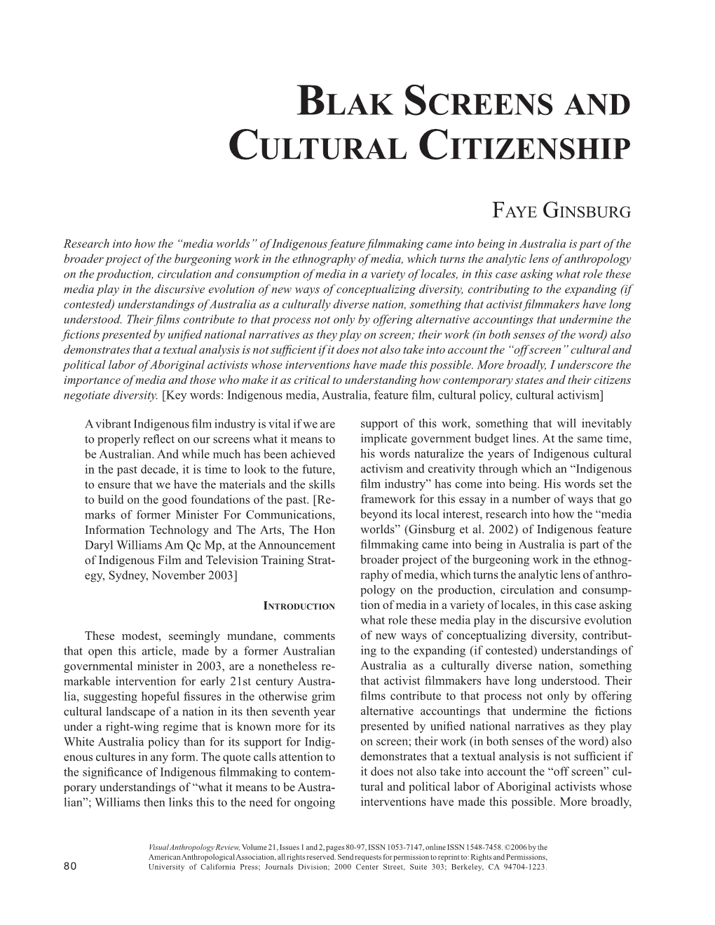 Black Screens and Cultural Citizenship