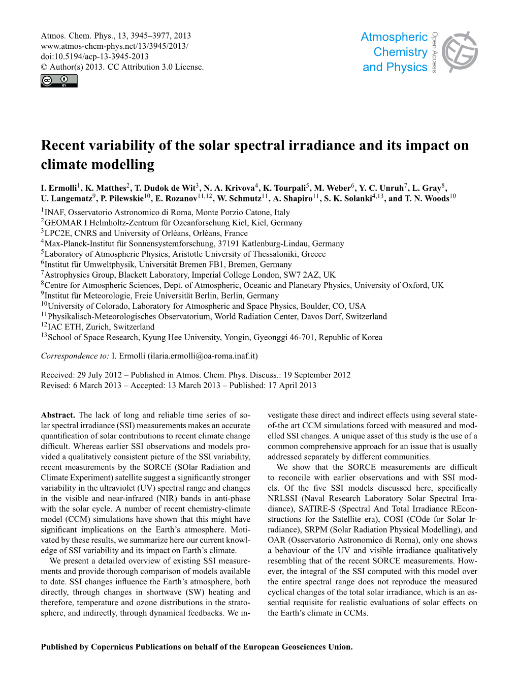 Recent Variability of the Solar Spectral Irradiance and Its Impact on Climate