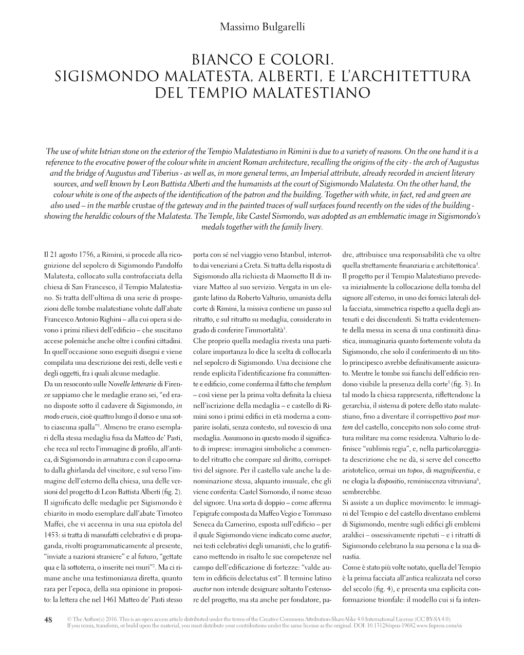 Bianco E Colori. Sigismondo Malatesta, Alberti, E L'architettura Del