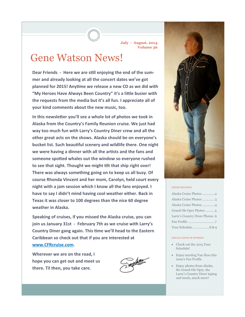 Gene Watson News!