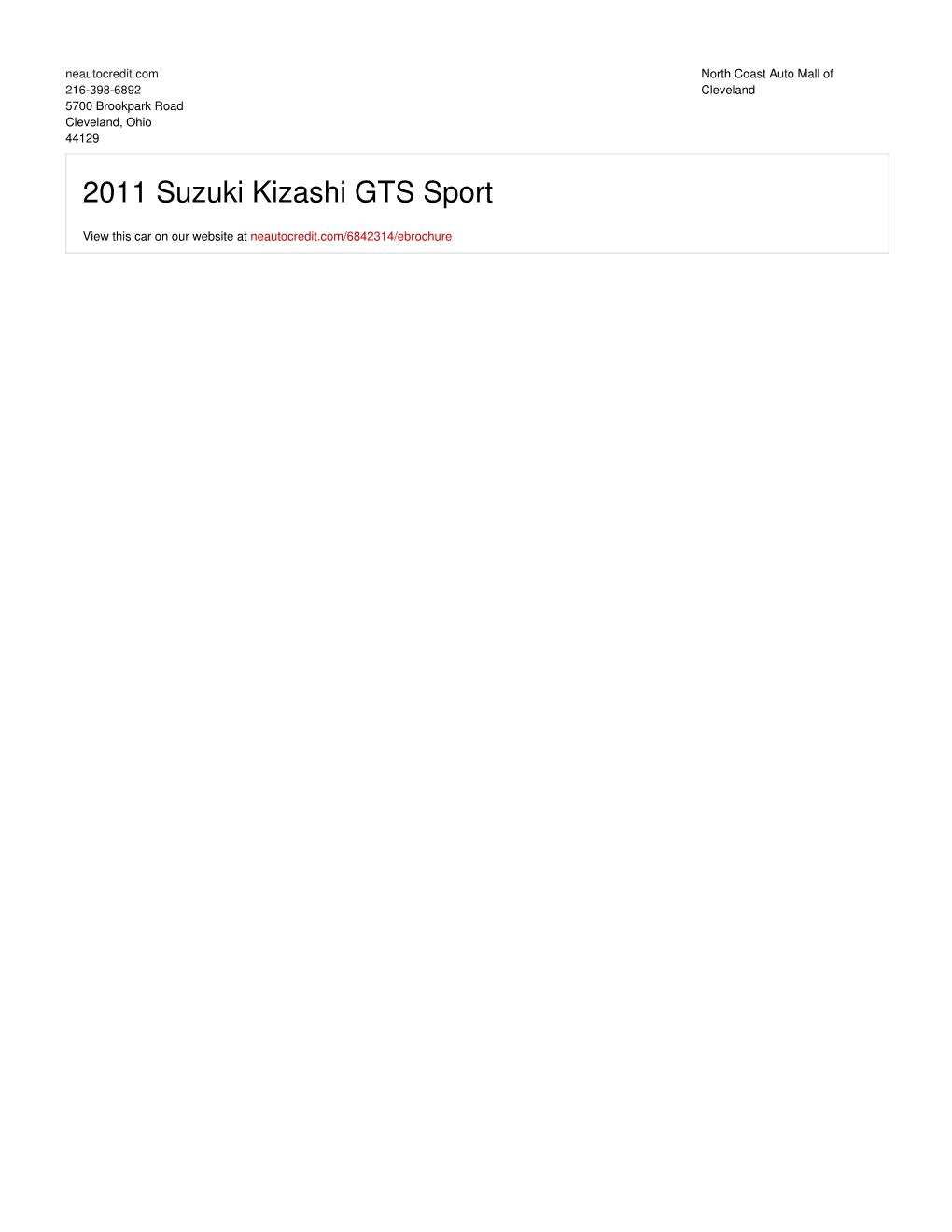 2011 Suzuki Kizashi GTS Sport