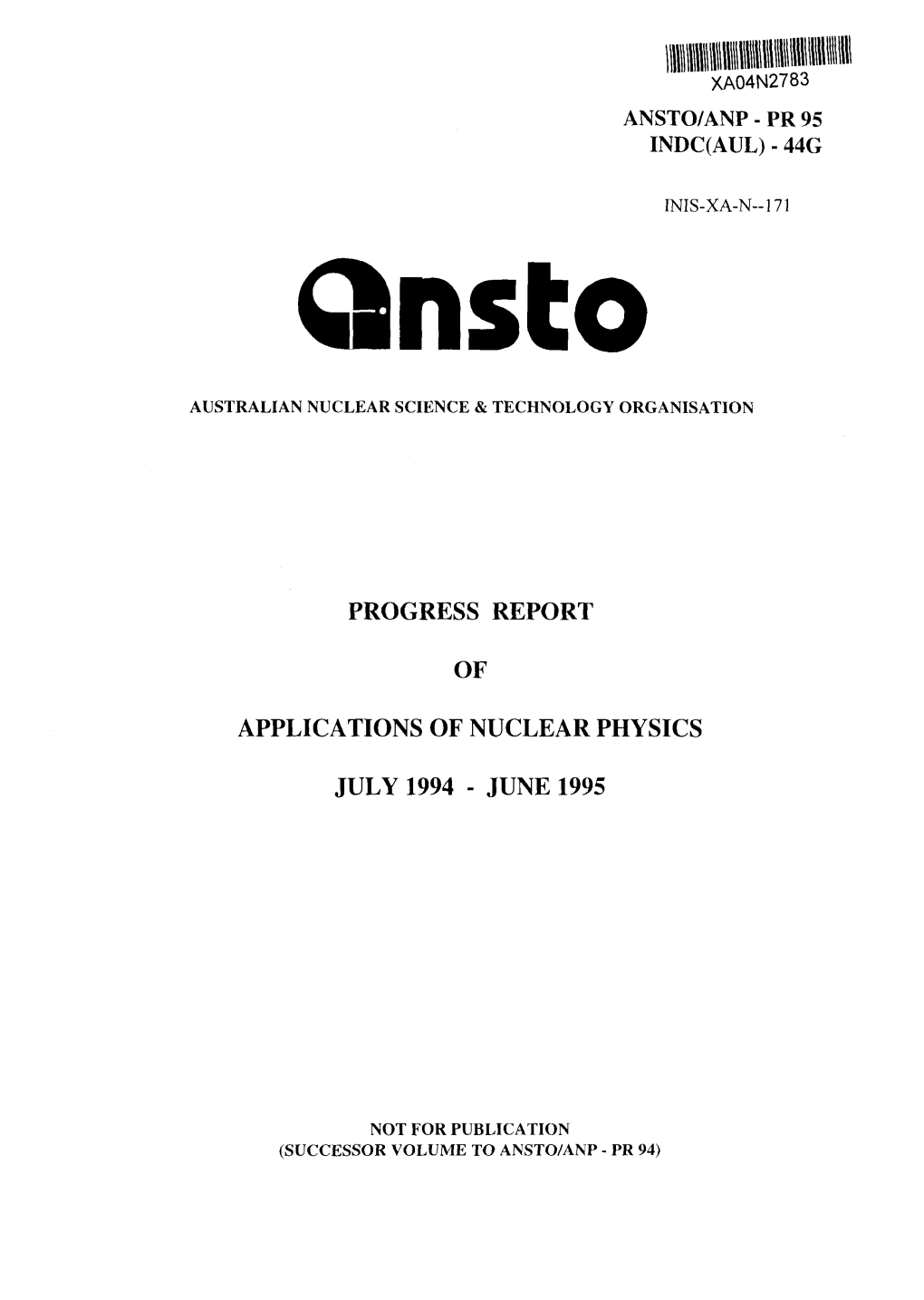 Ansto/Anp - Pr 95 Indc(Aul - 44G