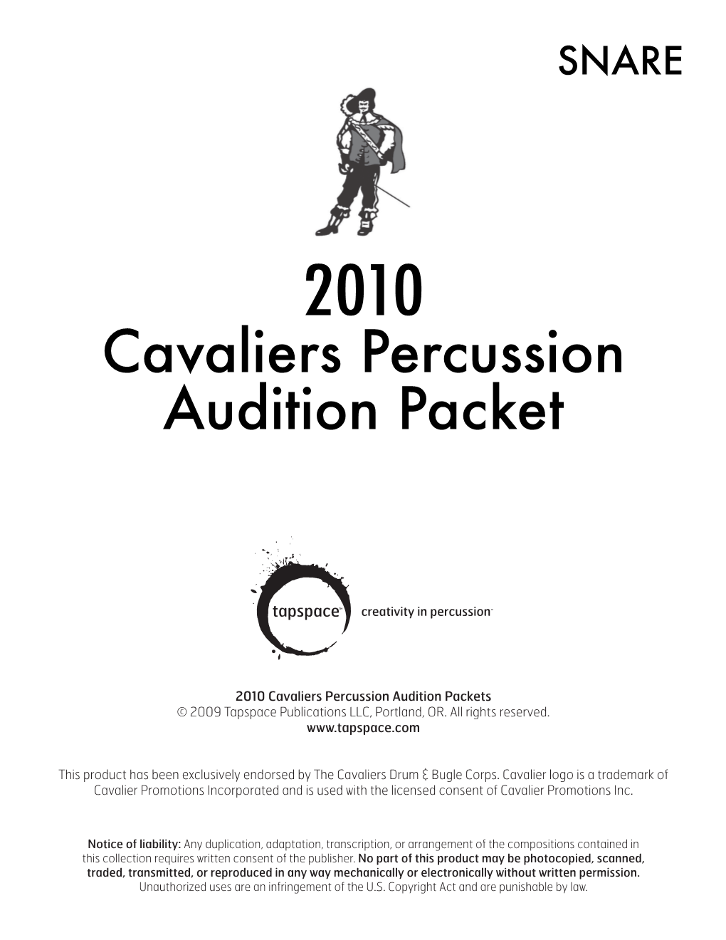 Cavaliers Percussion Audition Packet