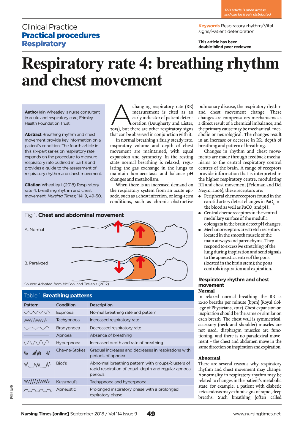 Respiratory Rate 4: Breathing Rhythm and Chest Movement