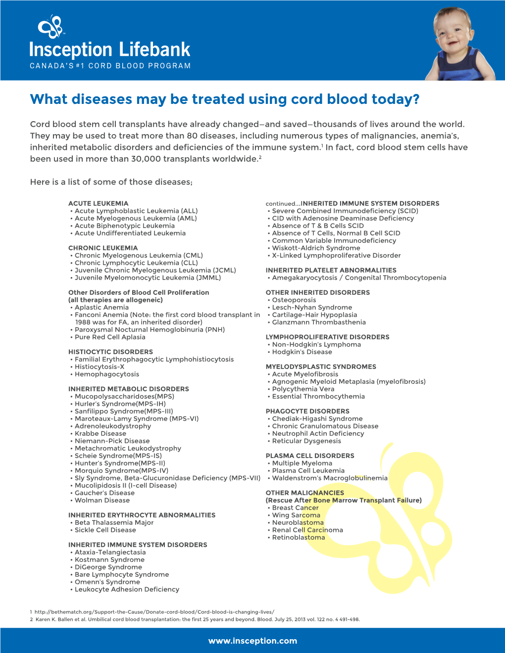 What Diseases May Be Treated Using Cord Blood Today?
