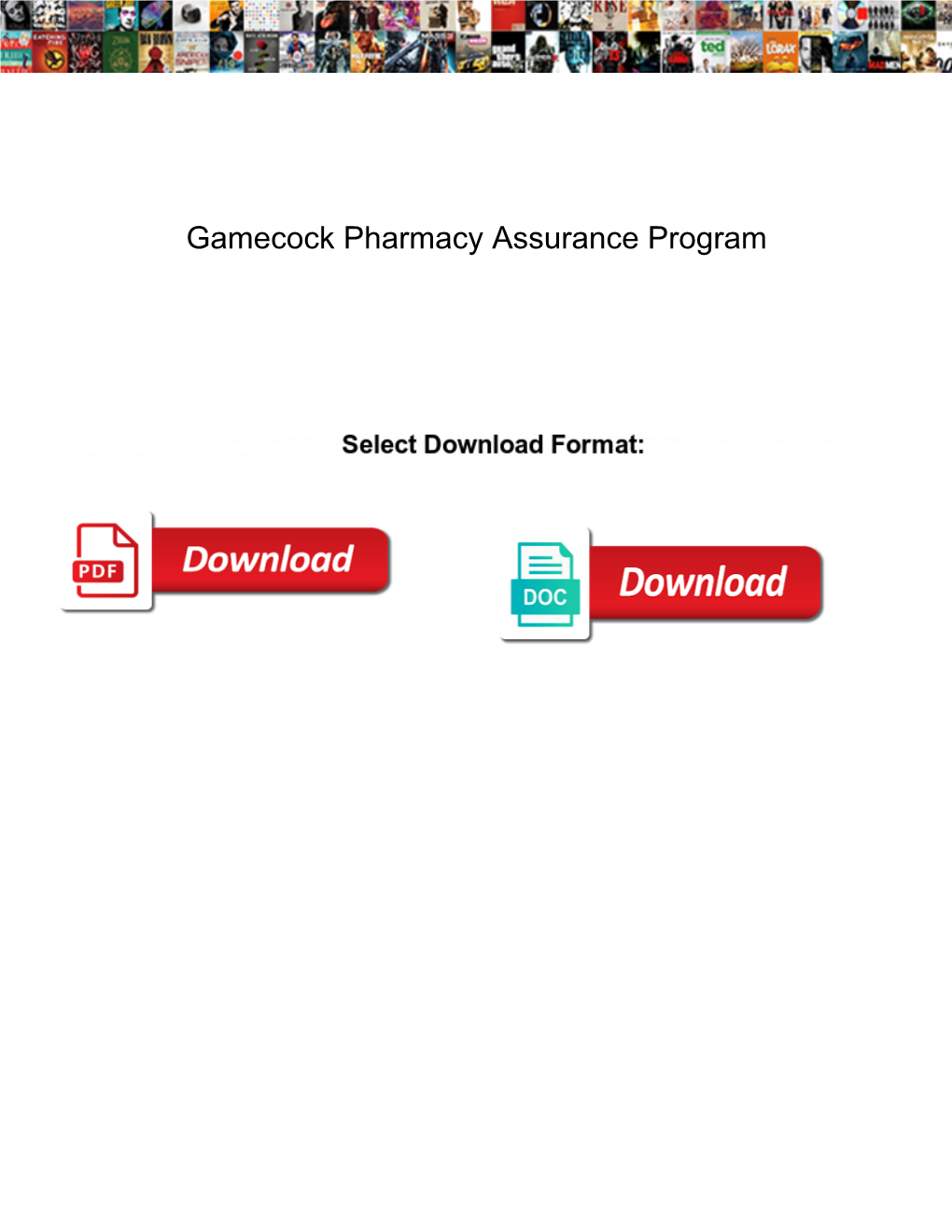 Gamecock Pharmacy Assurance Program