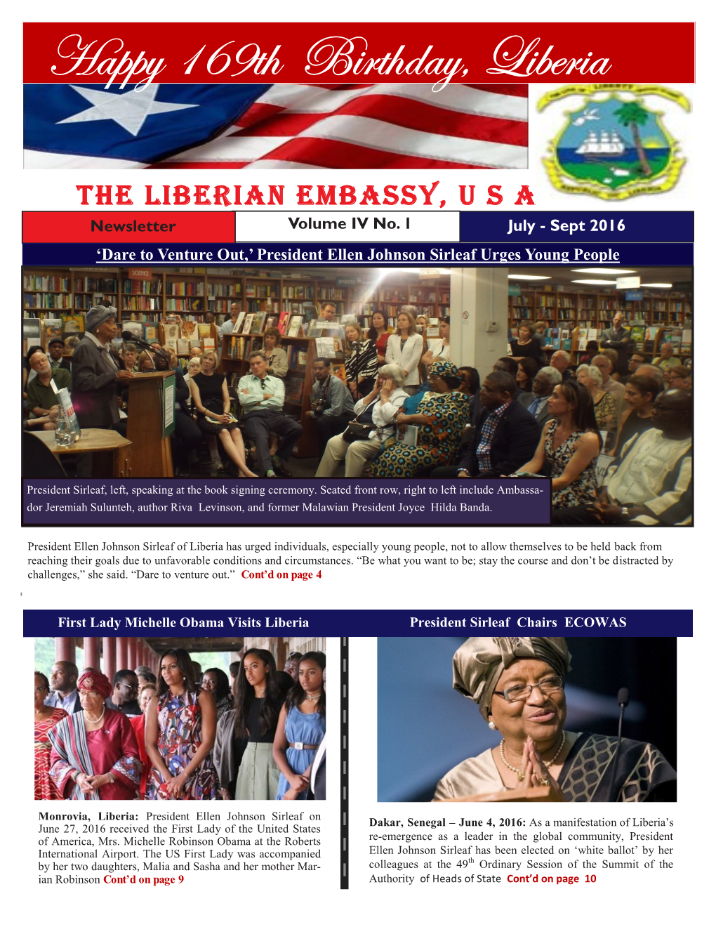 Happy 169Th Birthday, Liberia