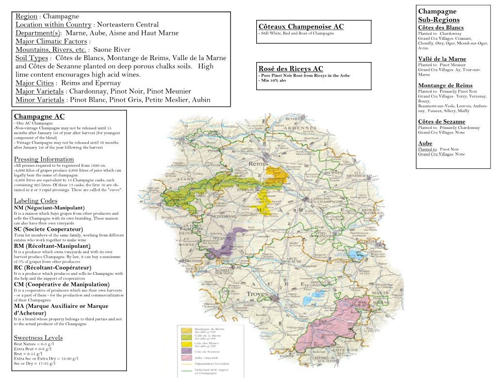 Champagne Location Within Country : Norteastern Central Department(S)