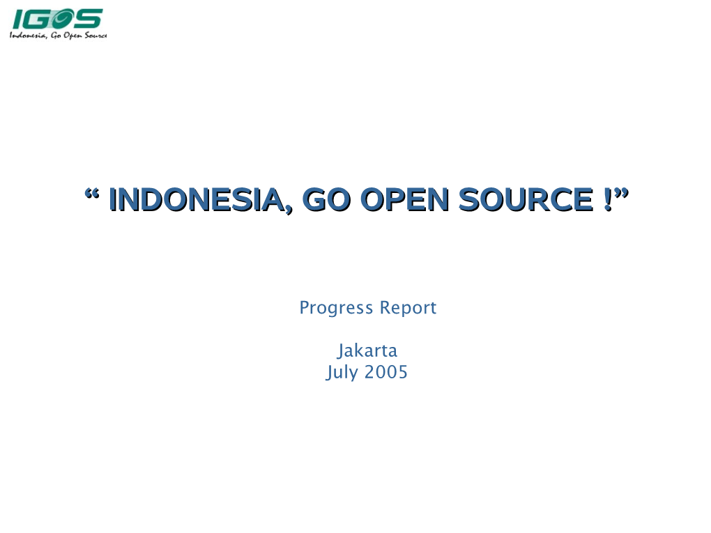 Indonesia Go Open Source