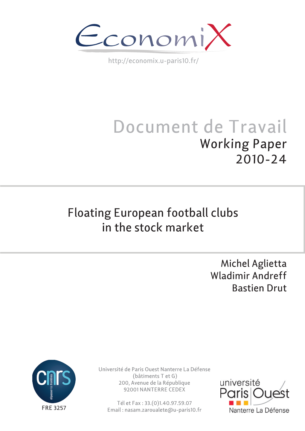 Floating European Football Clubs in the Stock Market