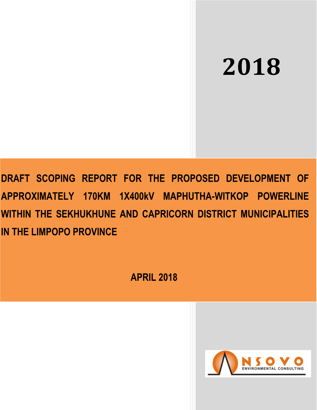 Draft Scoping Report for Maphutha Witkop
