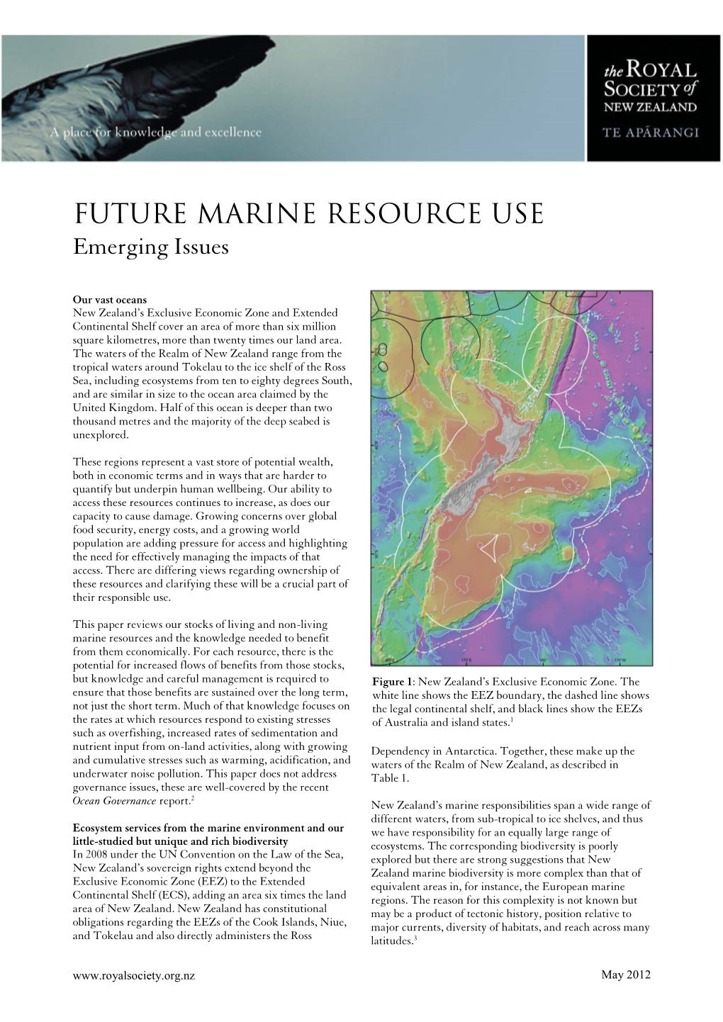 Future Marine Resource Use Emerging Issues