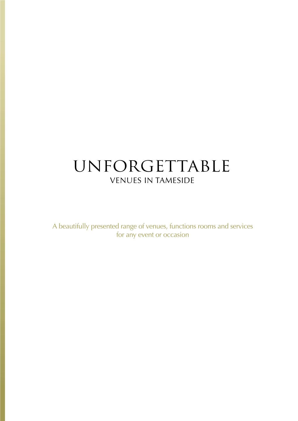 Unforgettable Venues Brochure