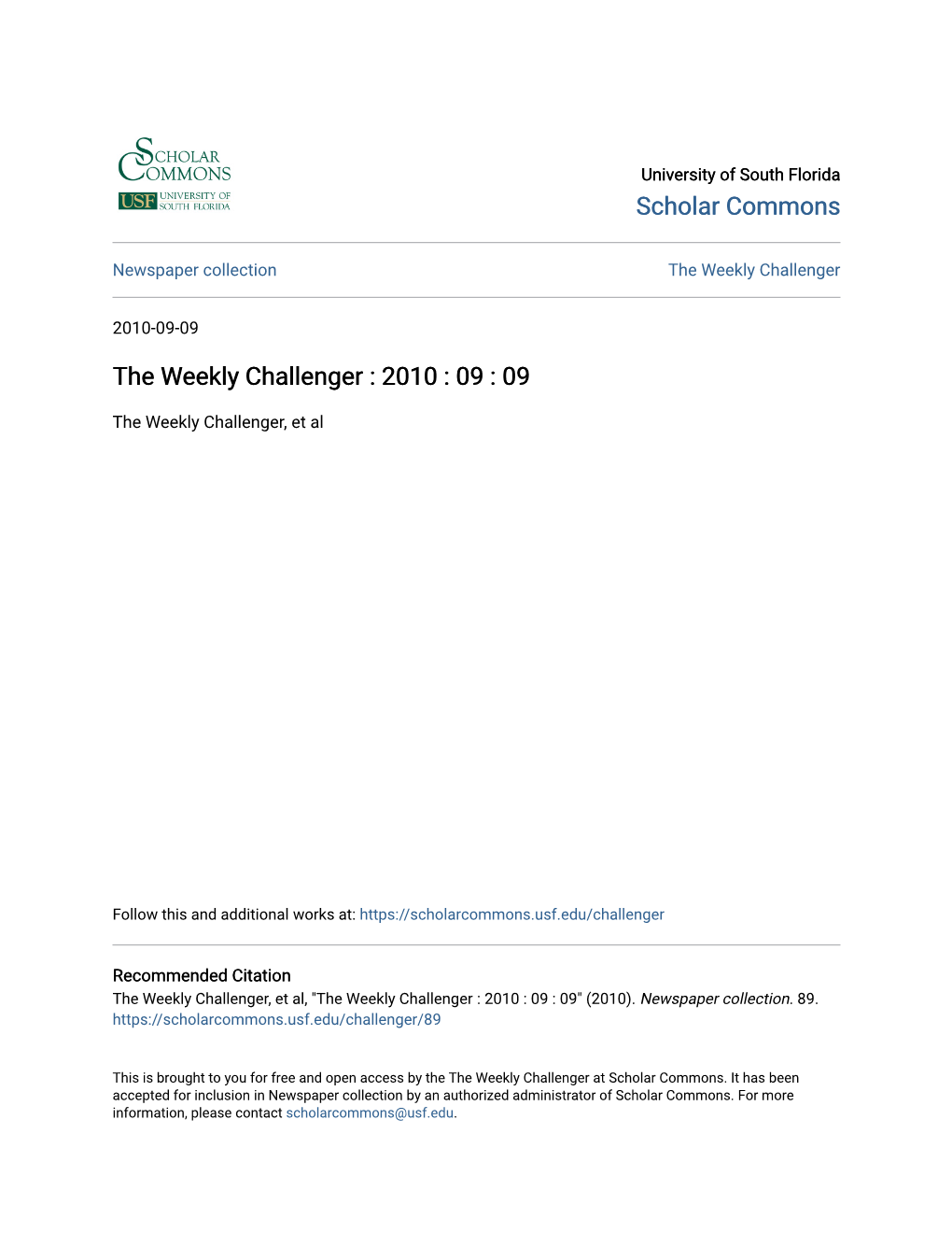 The Weekly Challenger