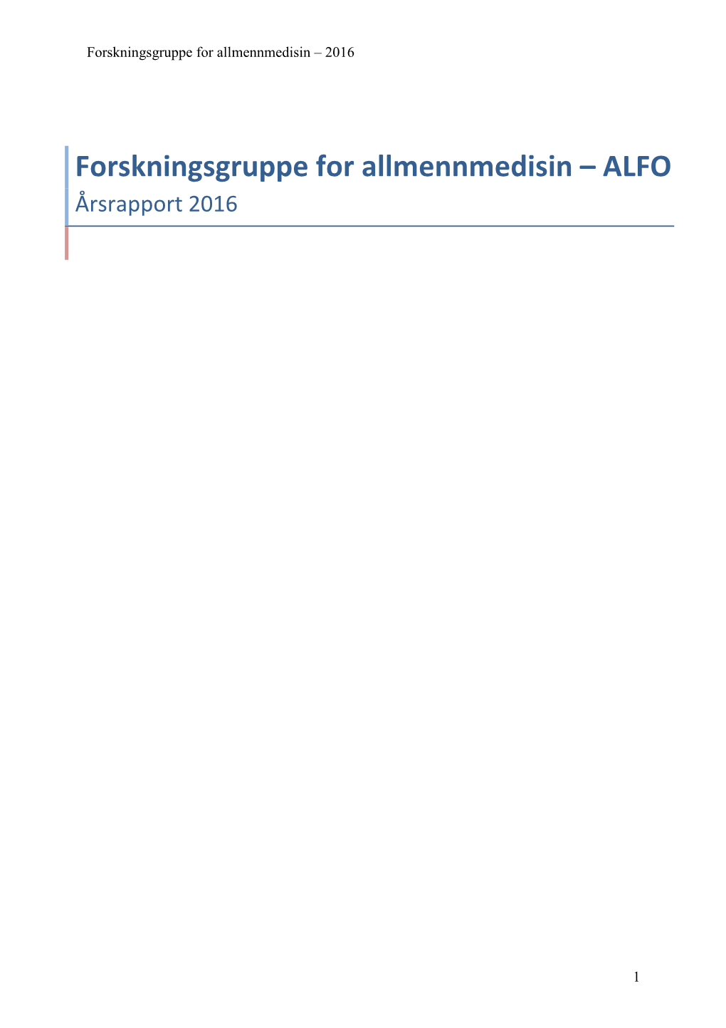 ALFO Årsrapport 2016