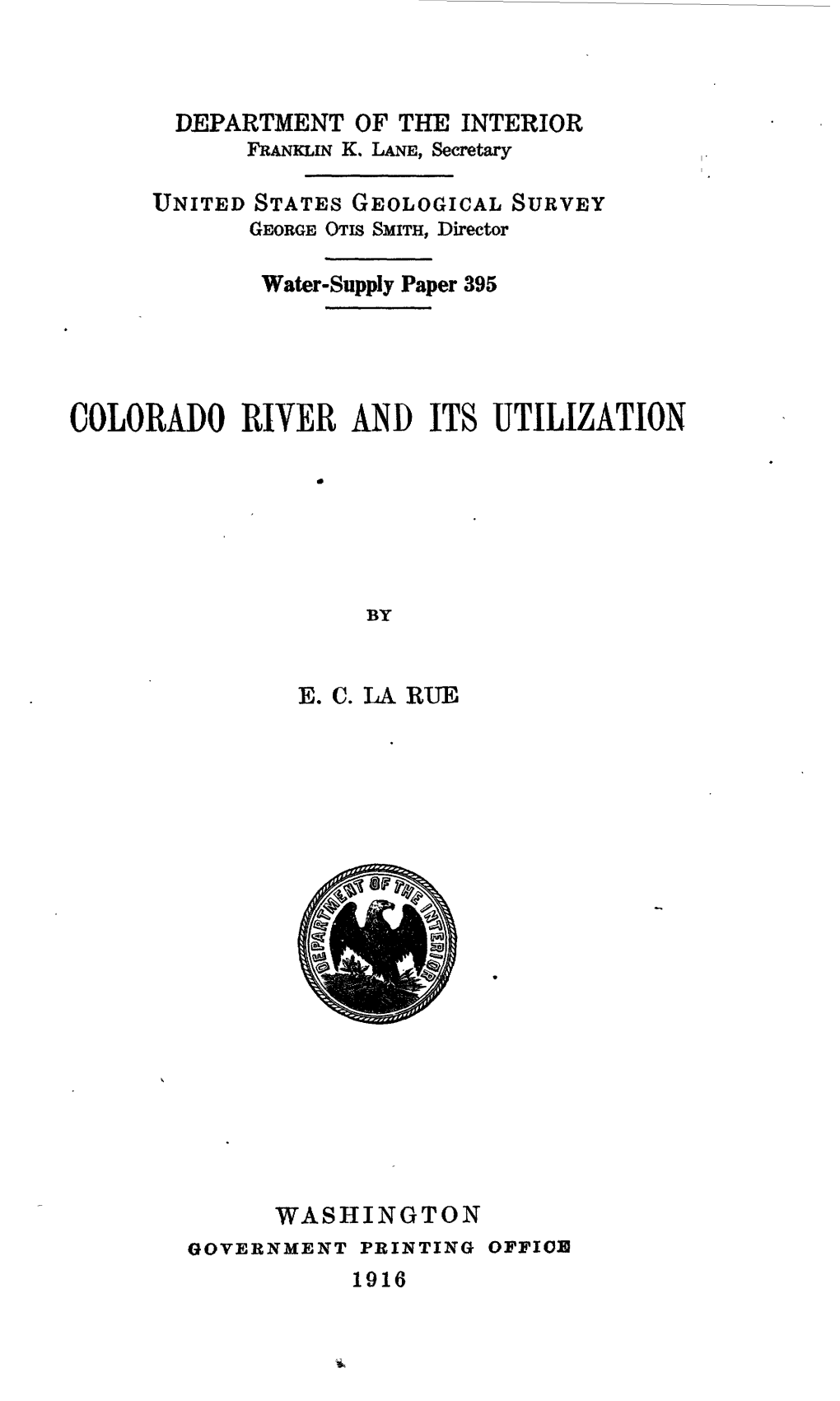 Colorado River and Its Utilization