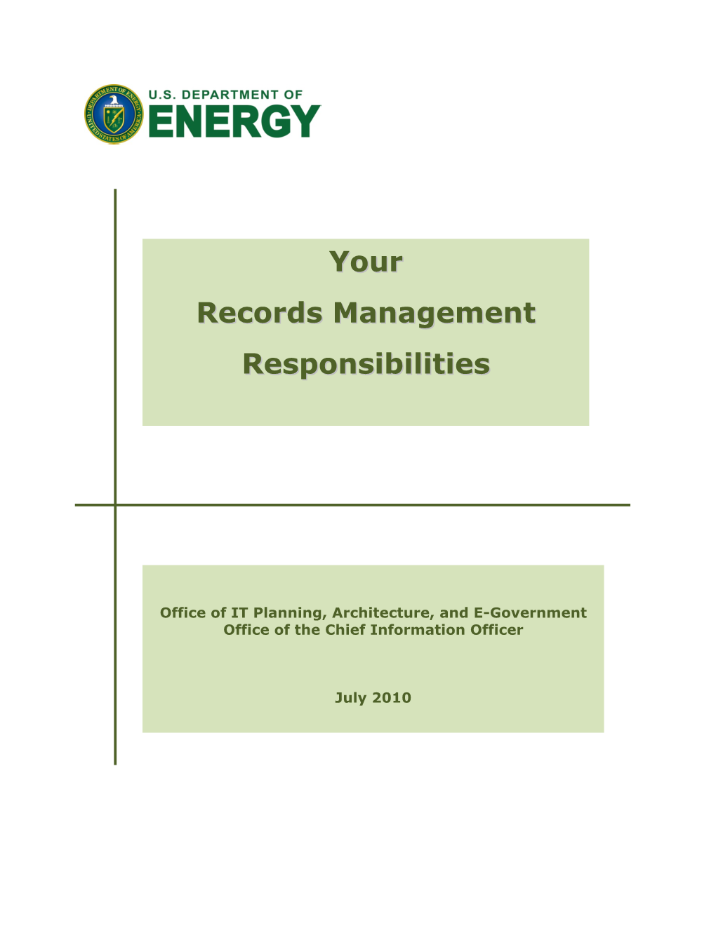 Your Records Management Responsibilities