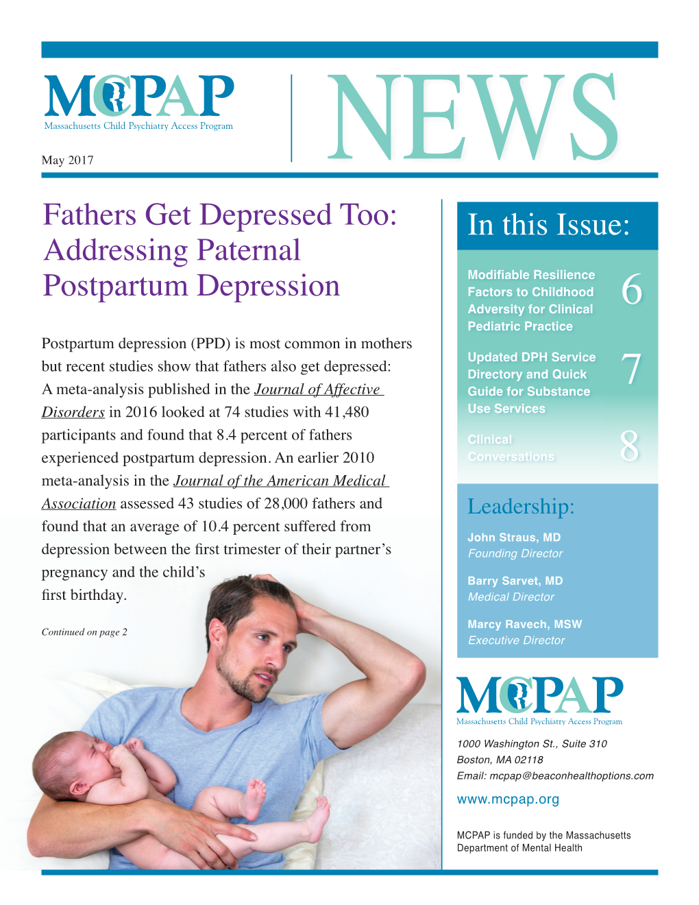 Fathers Get Depressed Too: Addressing Paternal Postpartum Depression in This Issue