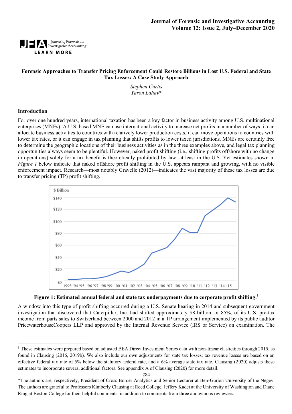 Journal of Forensic and Investigative Accounting Volume 12: Issue 2, July–December 2020