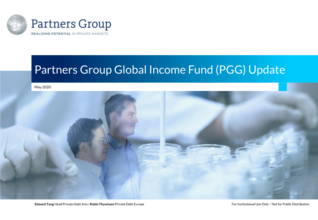 Partners Group Global Income Fund (PGG) Update