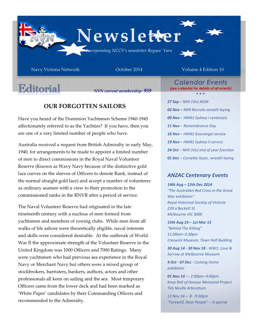 NVN's October Newsletter