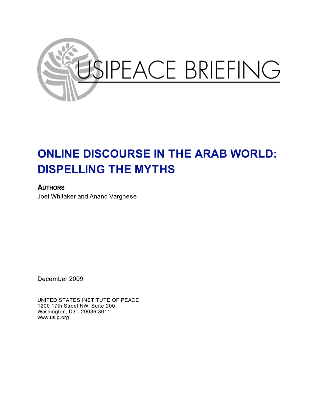 Online Discourse in the Arab World