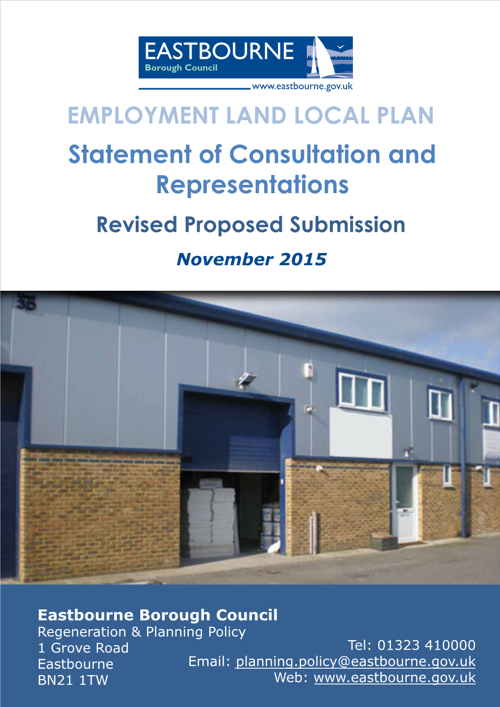 Statement of Consultation and Representations Revised Proposed Submission November 2015