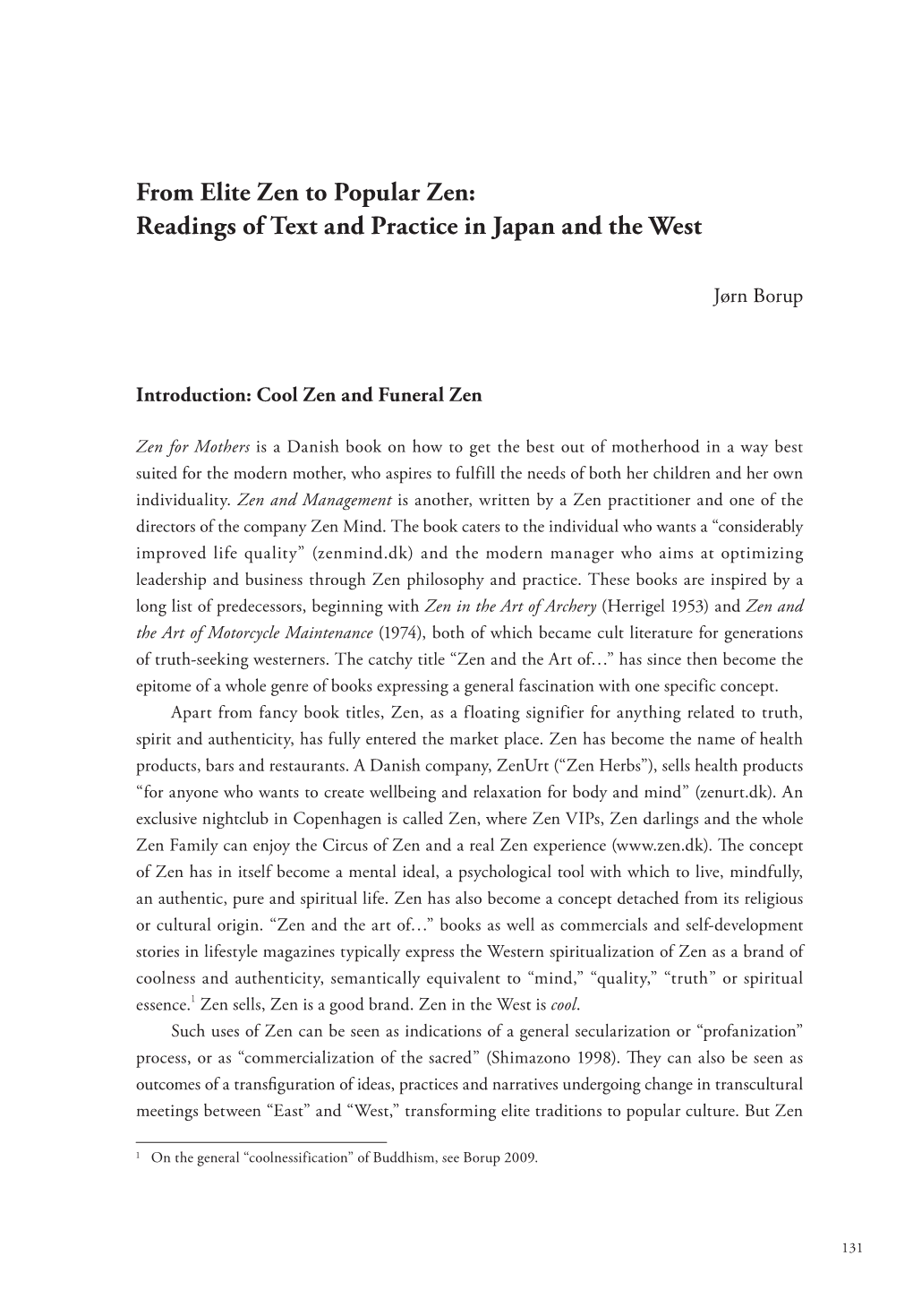 From Elite Zen to Popular Zen: Readings of Text and Practice in Japan and the West
