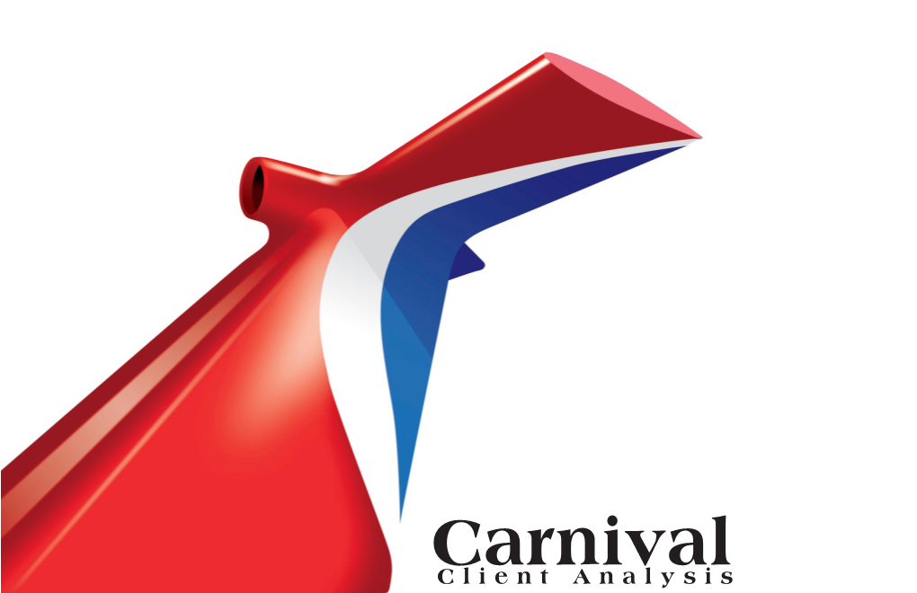 Client Analysis Carnival Cruise Lines Is Now Known As Carnival Corporation & Plc, Since the History 2003 Acquisition of P&O Princess Cruises