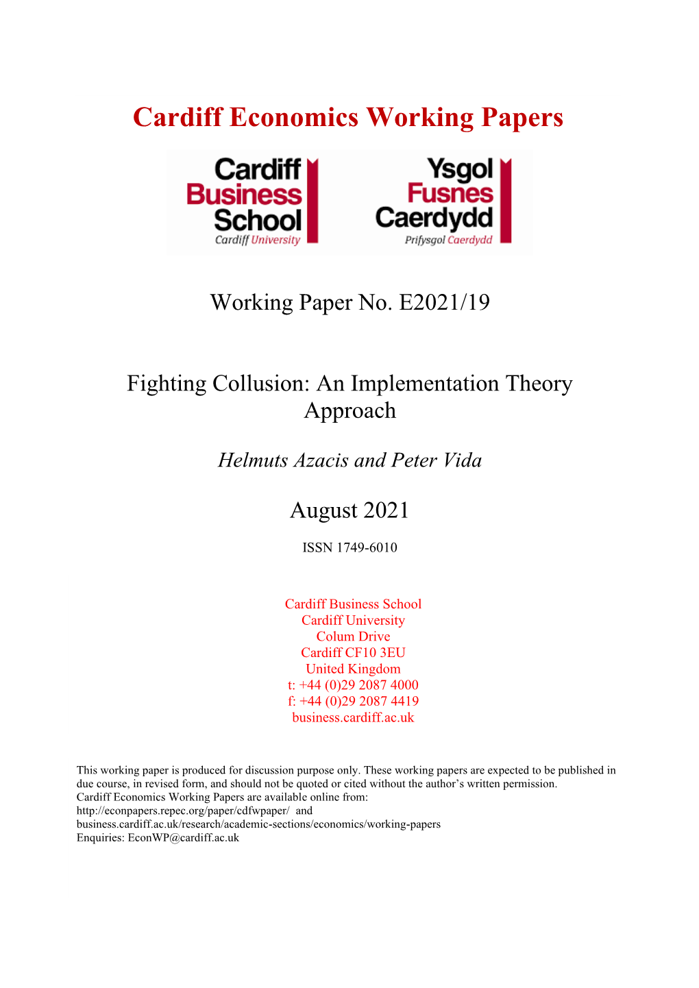 Fighting Collusion: an Implementation Theory Approach