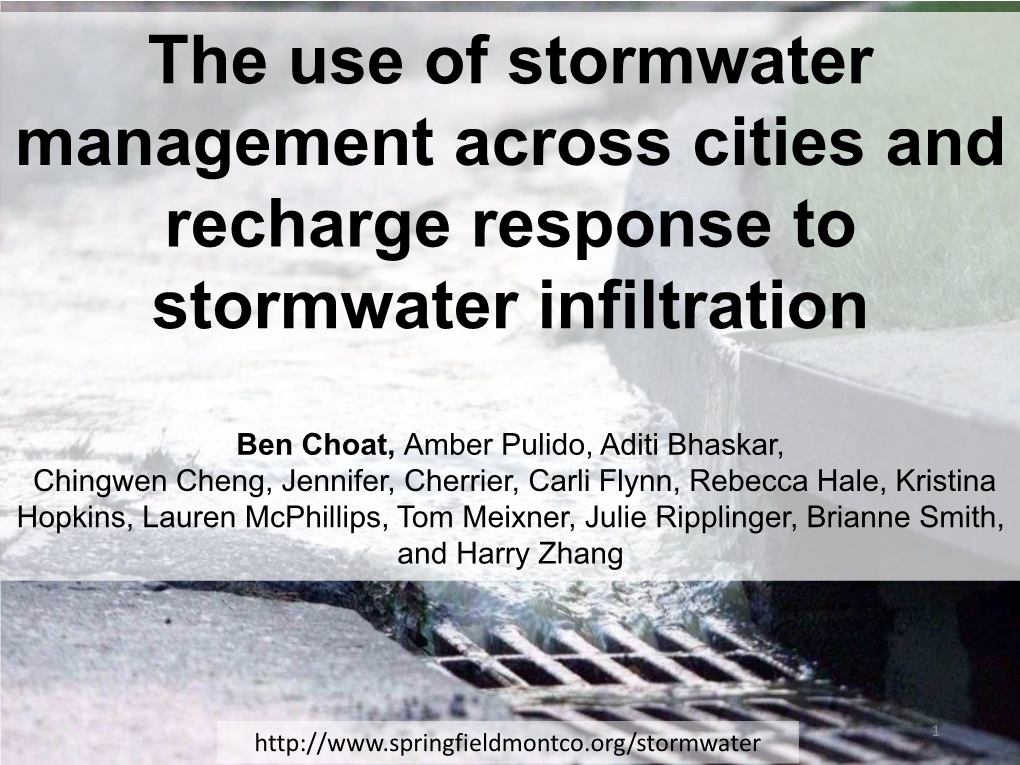 Stormwater Control Measures