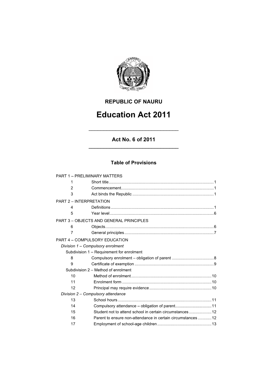 Education Act 2011