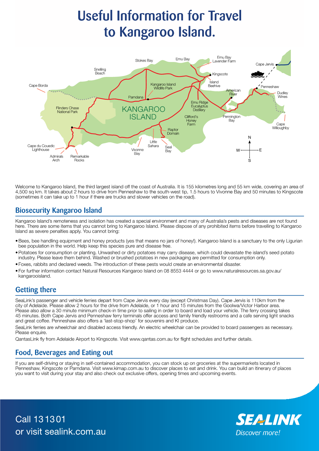 Useful Information for Travel to Kangaroo Island