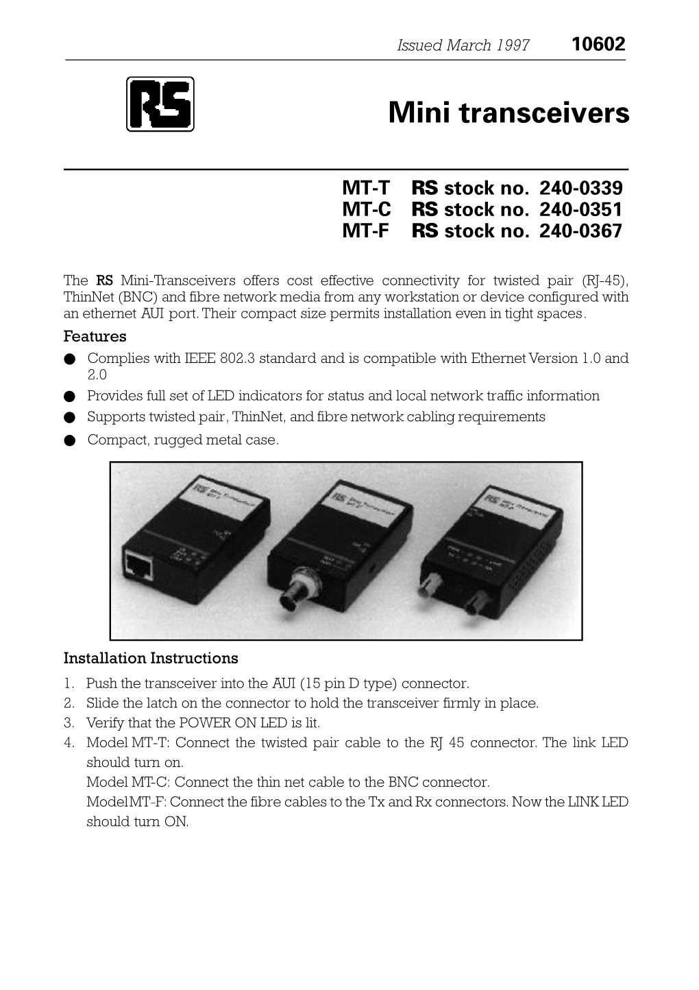 Mini Transceivers