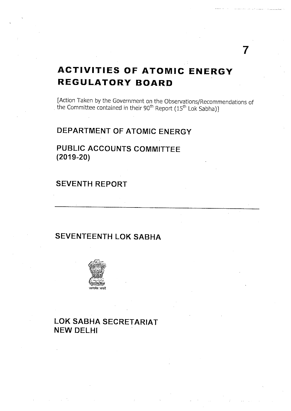 Activities of Atomic Energy Regulatory Board