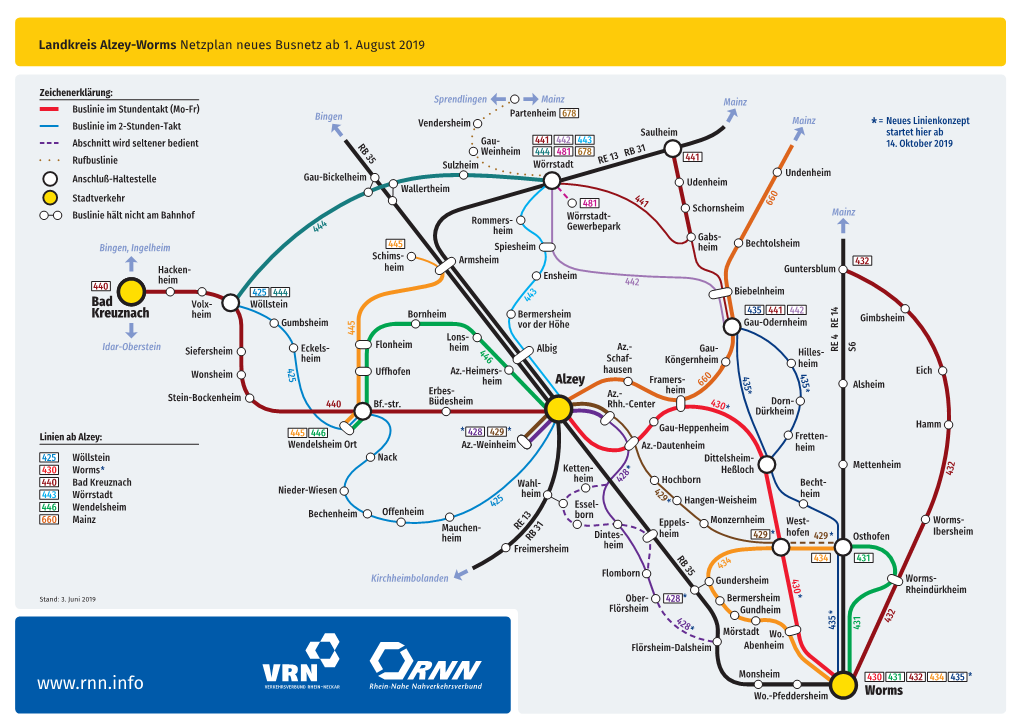 Landkreis Alzey-Worms Neues Busnetz Ab 1. August 2019