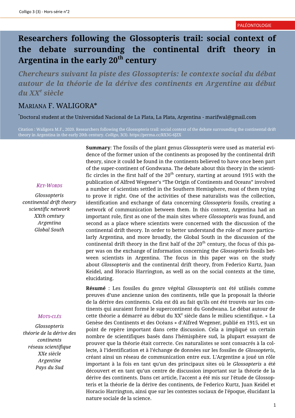 Researchers Following the Glossopteris Trail: Social Context Of