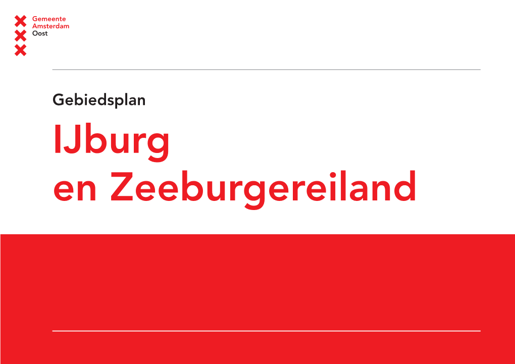 Gebiedsplan Ijburg En Zeeburgereiland Inhoudsopgave
