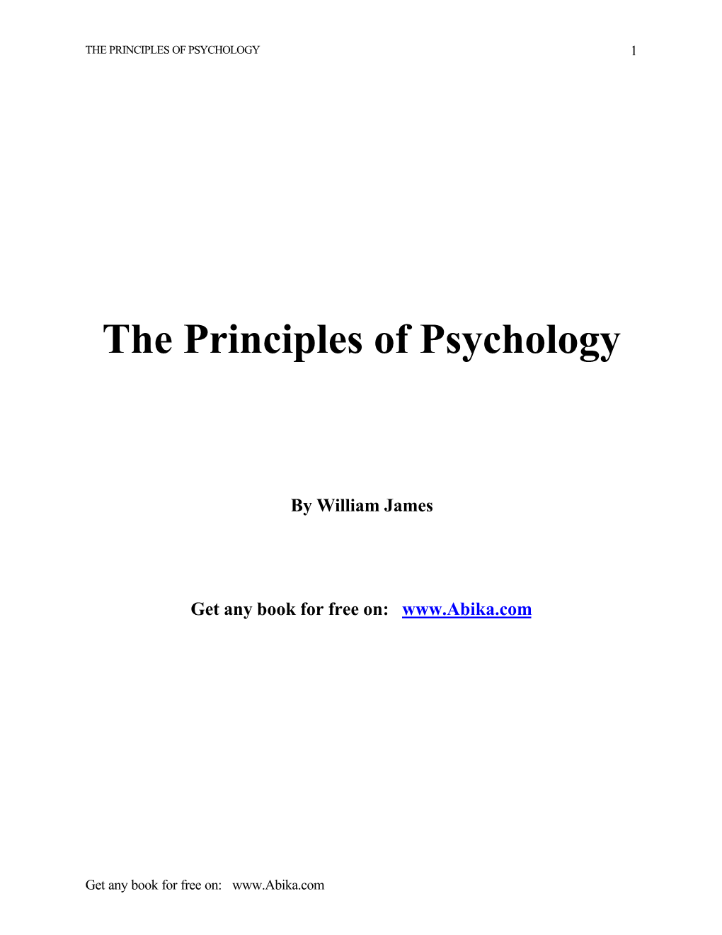 The Principles of Psychology 1