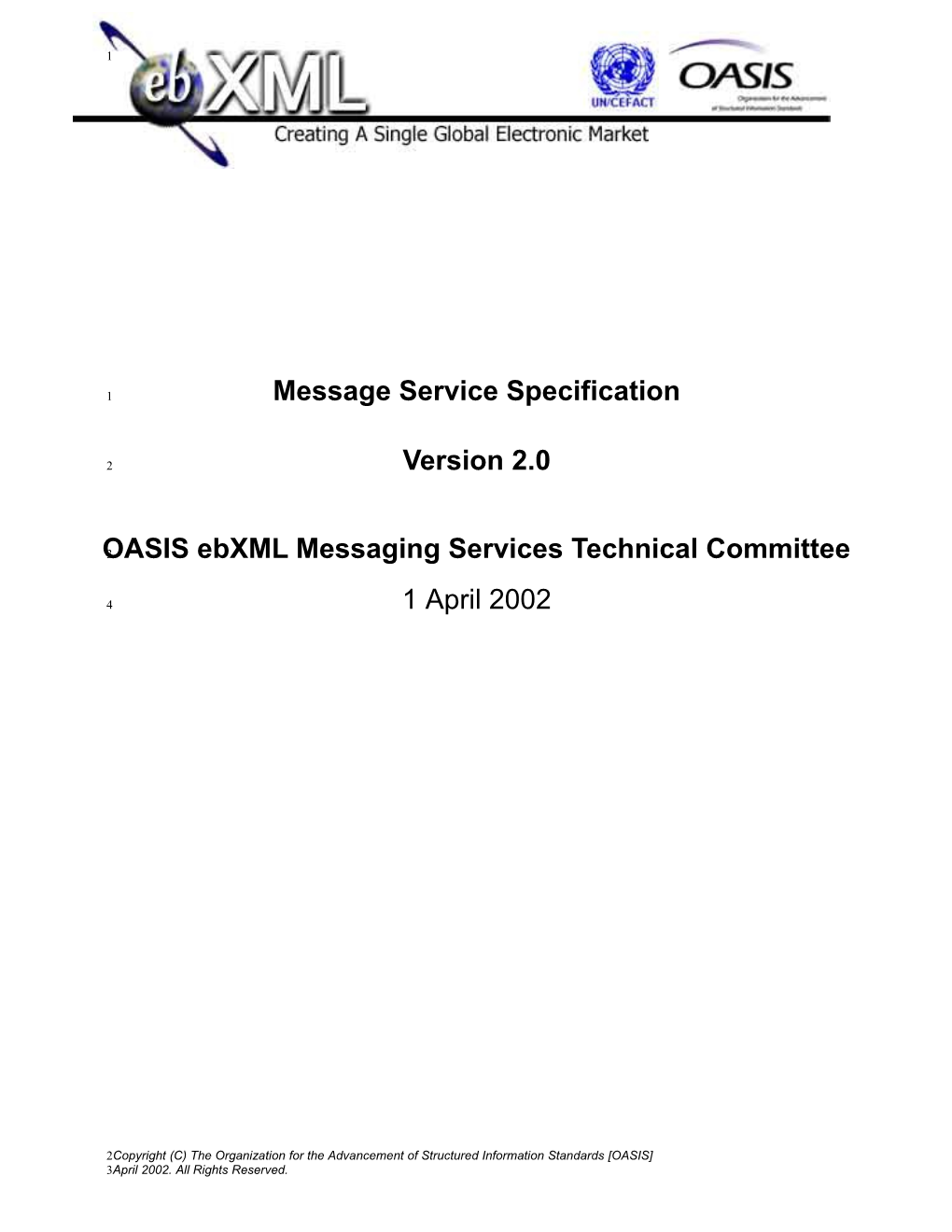 Ebxml Message Service Specification