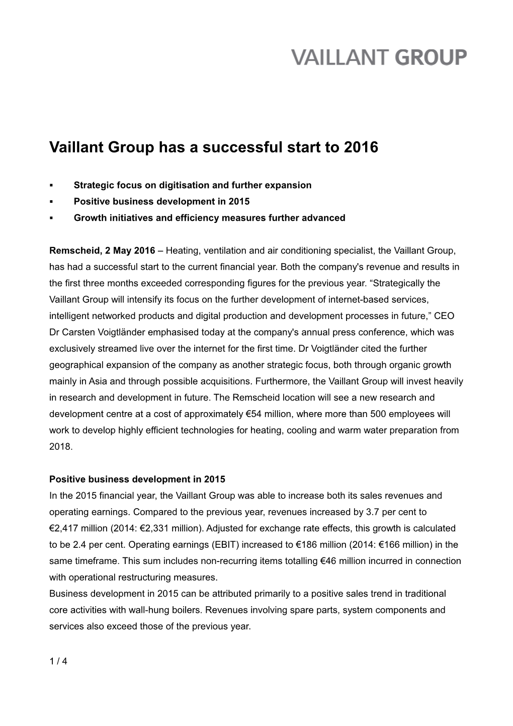 20160502 Pr Vaillant Group Successful Start To 2016 731628