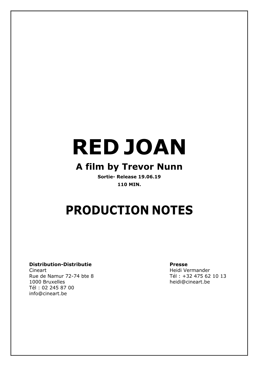 Production Notes