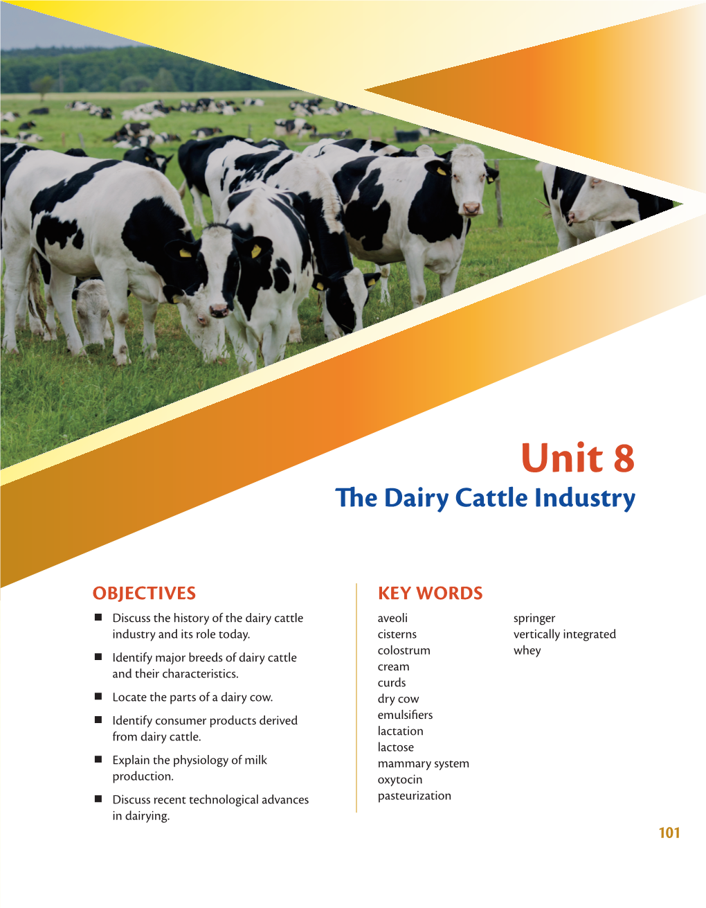 Unit 8 Te Dairy Cattle Industry