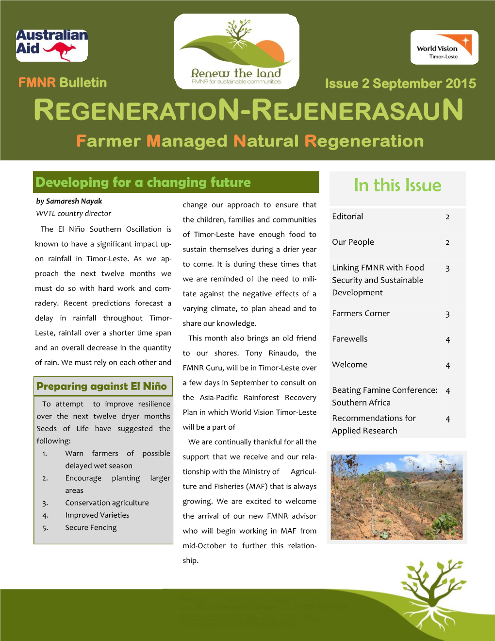 REGENERATION-REJENERASAUN Farmer Managed Natural Regeneration