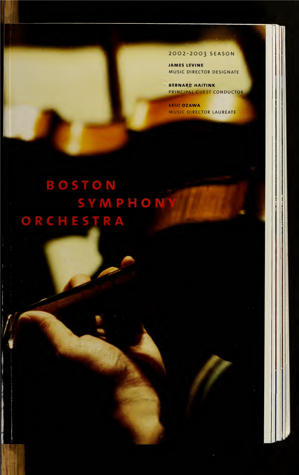 Boston Symphony Orchestra Concert Programs, Season 122, 2002-2003